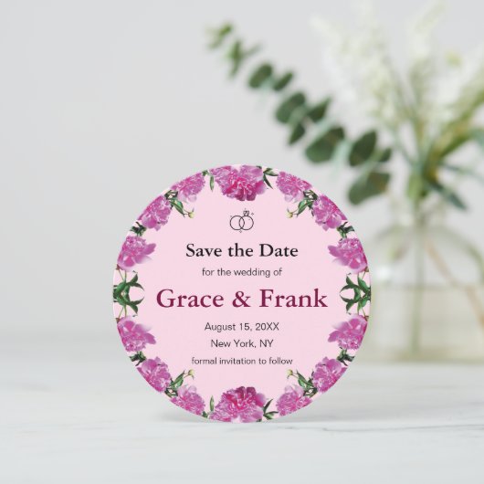 Peony. Save The Date (Staand voorkant)