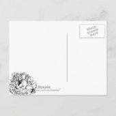 Peony Save the Date Aankondigingskaart (Achterkant)