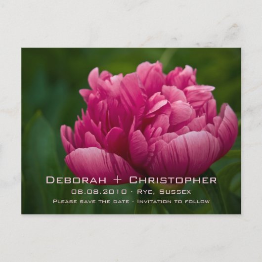 Peony · Save the Date Briefkaart (Voorkant)
