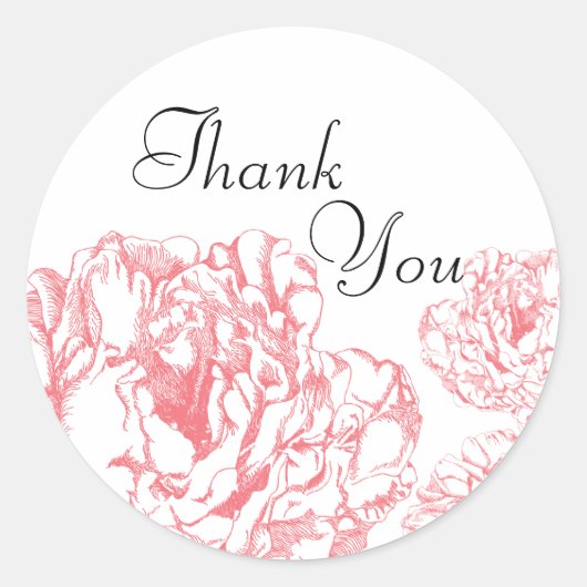 Peony Save the Date Sticker (Voorkant)