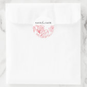 Peony Save the Date Sticker (Tas)
