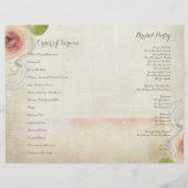 Peony Scroll  - Formal Wedding Programme (Achterkant)