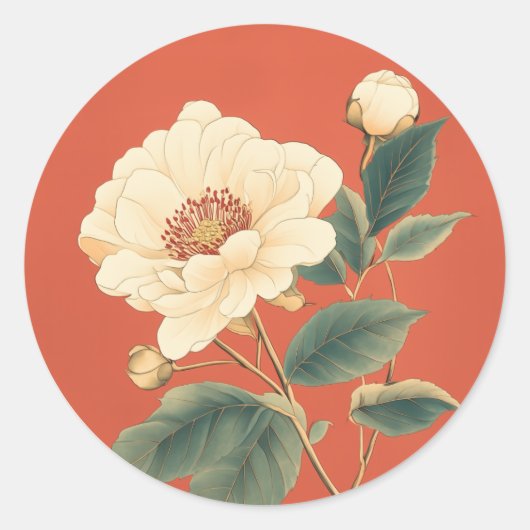 Peony Serenity Sticker (Voorkant)