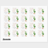 Peony Small Business Dank u Logo Gepersonaliseerd Vierkante Sticker (Vel)