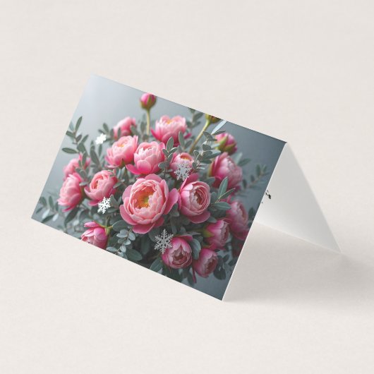 Peony Snowflake Kaart (Voorkant)