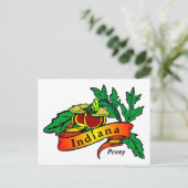 Peony - Stadsbloem van de Indiana Briefkaart (Staand voorkant)