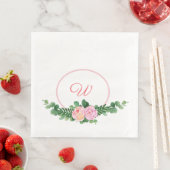 Peony Swag Monogram Servet (Insitu)