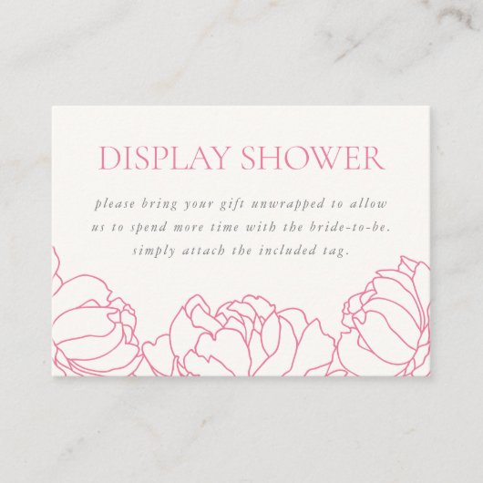 Peony Tuin Display Douche Behuizing Kaart (Voorkant)