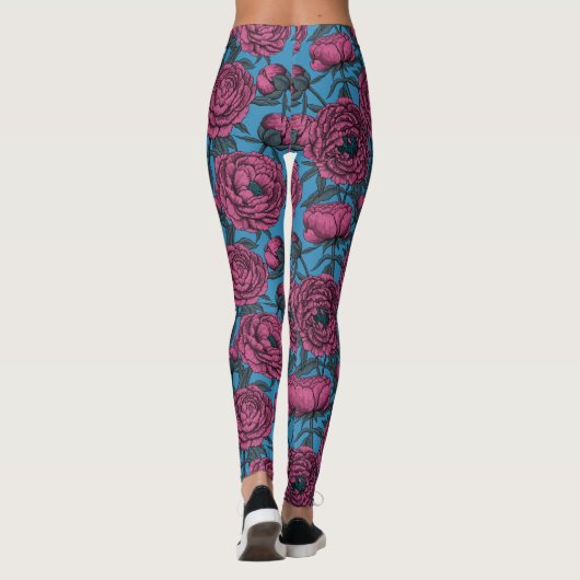 Peony-tuin Leggings (Achterkant)