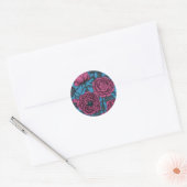 Peony-tuin Ronde Sticker (Envelop)
