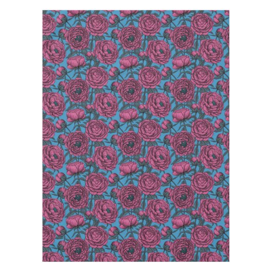 Peony-tuin Tafelkleed (Voorkant)