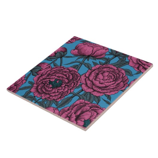 Peony-tuin Tegeltje (Zijkant)