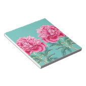 Peony Turquoise Notitieblok (Schuin)