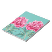 Peony Turquoise Notitieblok (Linkerzijde)