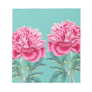 Peony Turquoise Notitieblok