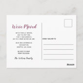 Peony Vase We hebben verhuisd nieuw adres verhuize Briefkaart (Achterkant)