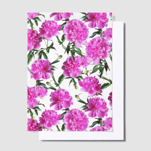 Peony. Vellum Uitnodigingen (Offset)