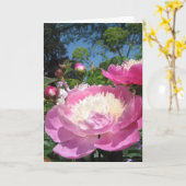Peony verjaardagskaart kaart (Gele Bloem)