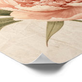 Peony Watercolor Elegance Poster (Hoek)