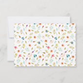 Peony Waterverf Elegant Gold Lijst Wedding RSVP (Achterkant)