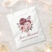 Peony Waterverf Floral is net getrouwd Bedankzakje (Geknipt)