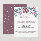 Peony Waterverf Polka Dot back Vrijgezellenfeest RSVP Kaartje (Voorkant / Achterkant)