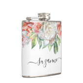 Peony Wedding Bruids Bachelorette Naam Heupfles (Rechts)