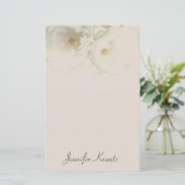 Peony Wedding Mauve Stationery (Staand voorkant)