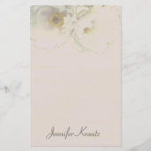 Peony Wedding Mauve Stationery (Voorkant)