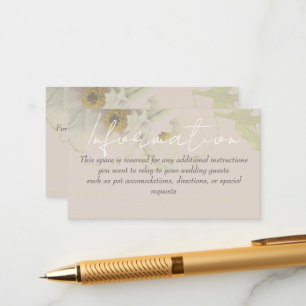 Peony Wedding Mauve Stationery Informatiekaartje