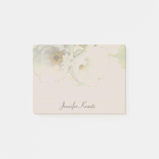 Peony Wedding Mauve Stationery Post-it® Notes (Voorkant)