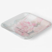  Peony Wedding Papieren Bordje (Gebogen)