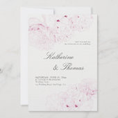 Peony Wedding Pink Chic Elegant Formal All in One Kaart (Voorkant)