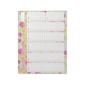 Peony Weekly Planner Notitieblok (Linkerzijde)