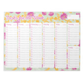 Peony Weekly Planner Notitieblok (Voorkant)
