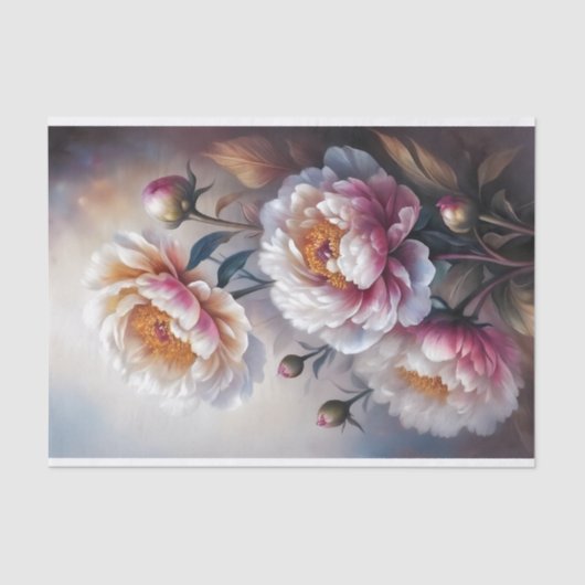 Peony Whispers Decoupage Tissuepapier (Voorkant)