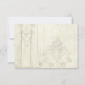 Peony White Hydrangea Flowers  Wood RSVP (Achterkant)