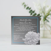 Peony wit en zwart met  kleur kaart (Staand voorkant)