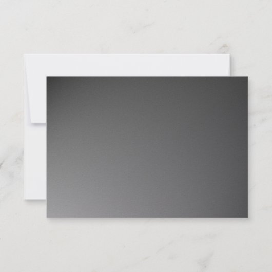 Peony wit en zwart met  kleur RSVP kaartje (Achterkant)