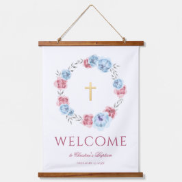 Peony Wreath Waterverf Welkom Baptism Hanging Ta Hangend Wandkleed