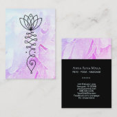 *~* Peony Yoga Massage Reiki Lotus Healer Pastel Visitekaartje (Voorkant / Achterkant)