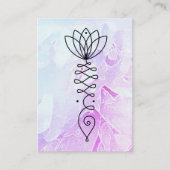 *~* Peony Yoga Massage Reiki Lotus Healer Pastel Visitekaartje (Voorkant)