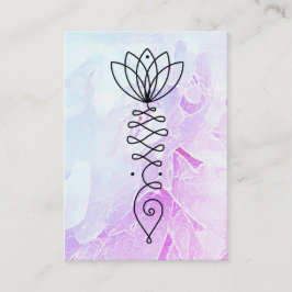 *~* Peony Yoga Massage Reiki Lotus Healer Pastel Visitekaartje