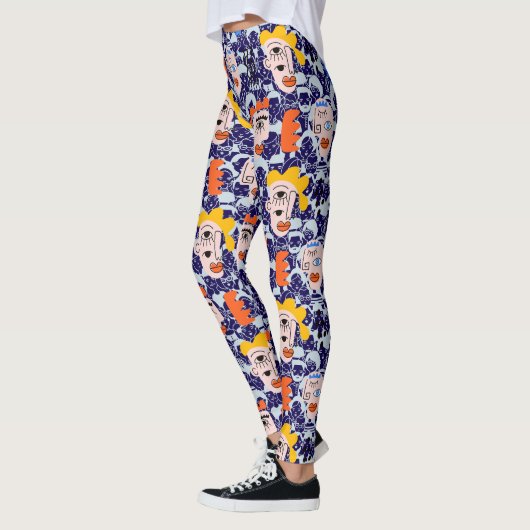 People and faces. PAF2501.DPurple BG Leggings (Links)
