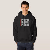 People Before Profit Activism Social Justice Equal Hoodie (Voorkant volledig)