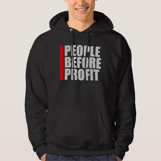 People Before Profit Activism Social Justice Equal Hoodie (Voorkant)