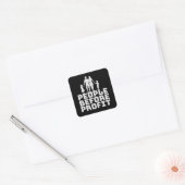People Before Profit Activism Social Justice Equal Vierkante Sticker (Envelop)