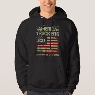 People Convoys 2022 America Truckers Vrijheden Con Hoodie