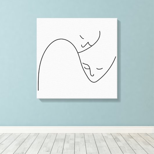 People Facs Lines Support Partner Canvas Afdruk (Insitu (Houten vloer))