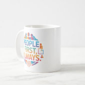 People First Always HR Admin Motivational Mug Koffiemok (Voorkant links)